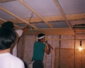 壁・天井部（床も同様に既存内側にもう一層防音室施工）