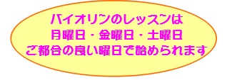 バイオリンのレッスン
