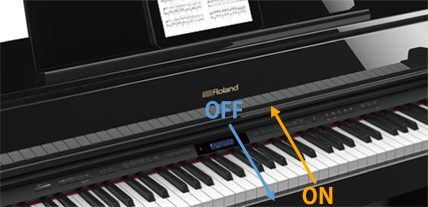 鍵盤蓋ONOFFイメージ図
