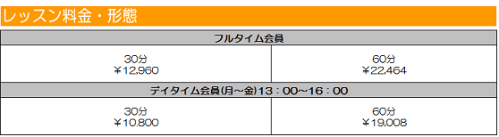 ピアノサロン料金表