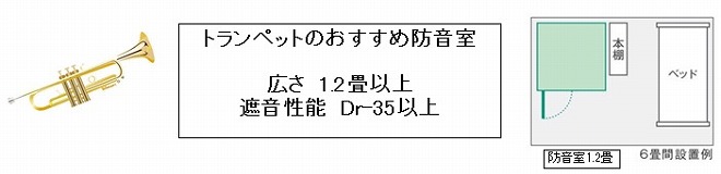 トランペットおすすめ防音室