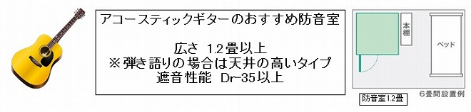 アコースティックギターおすすめ防音室