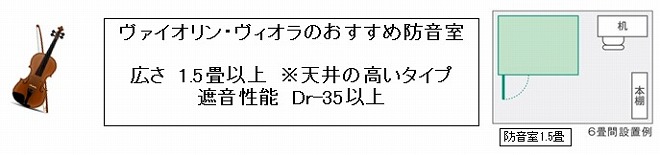 ヴァイオリン・ヴィオラおすすめ防音室