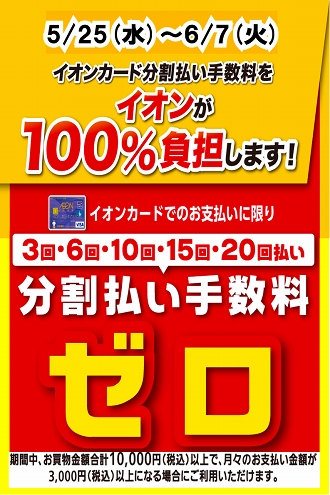 イオンカード分割無金利