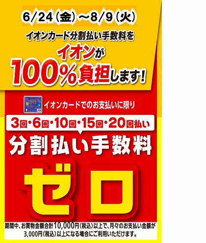 イオンカード分割無金利キャンペーン