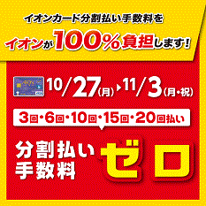 イオンカード分割手数料無料！