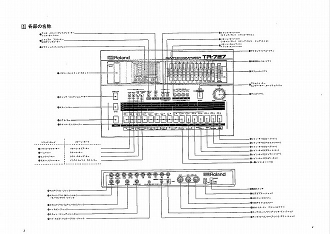 TR-727マニュアル写真