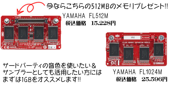 フラッシュメモリーエクスパンションモジュール「FL512M/FL1024M」