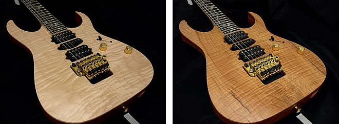 Ibanez「RG8570ZXX-NTF」の杢目・色味は一本一本異なります。予めご了承ください。