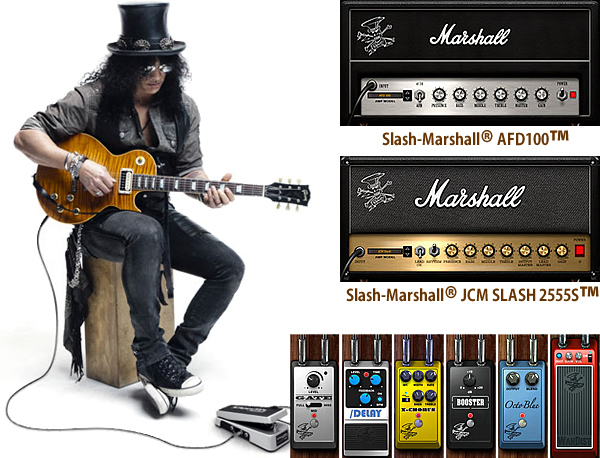 「AmpliTube SLASH」には、SLASH公認アンプに加えて、SLASH公認ストンプモデルも収録されています。