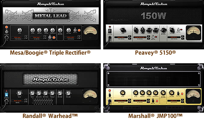 メタルサウンド作りに必須のアンプ群が収録されています。
