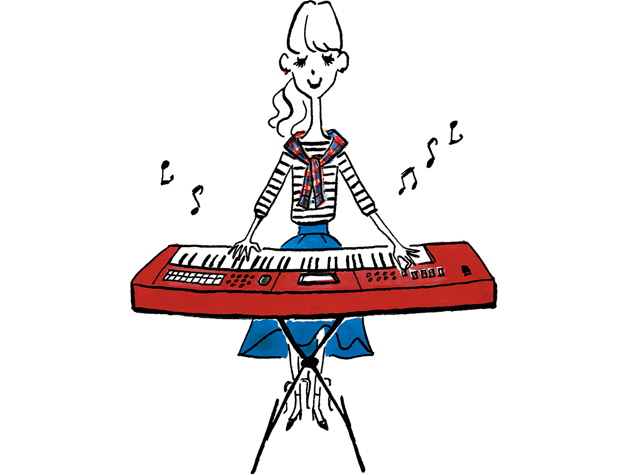 シンセキーボード イラスト画像