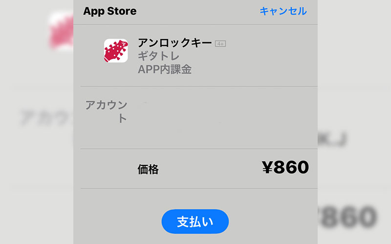 STEP4:「お支払い」をタップ