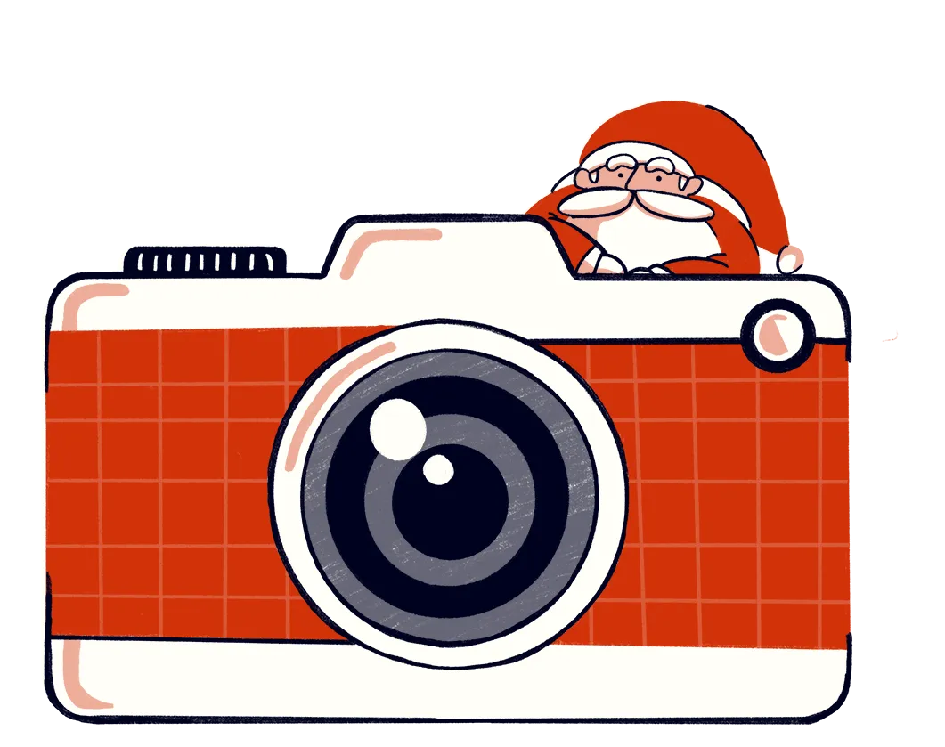 カメラとサンタクロース