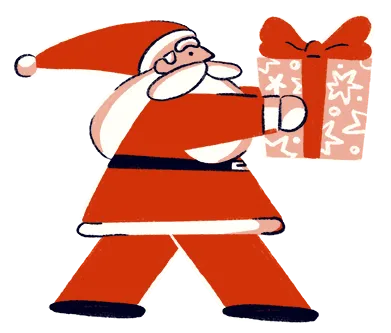 プレゼントを持ったサンタクロース