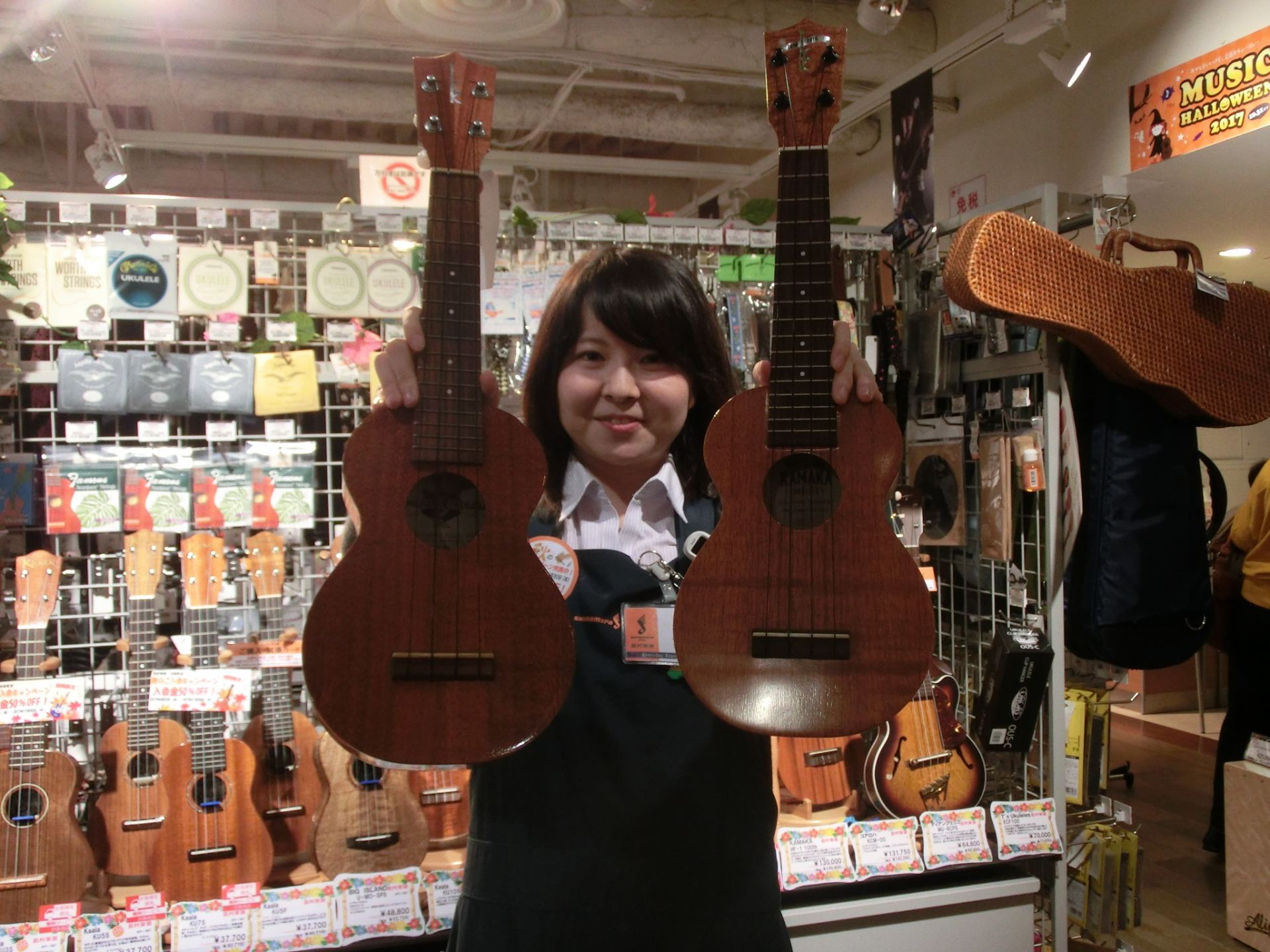 2001年作家ハンドメイド1点もの ウクレレを持ったHAWAIAN X´MAS