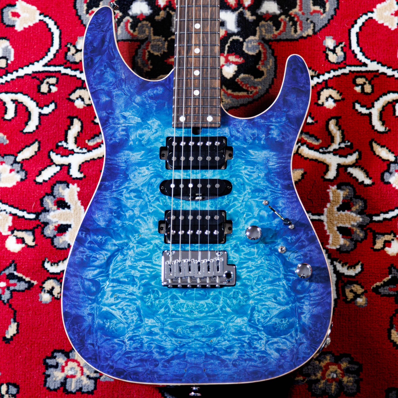 T's GuitarsDST-Pro24 Type2 5A Burl Maple Top / Fancy Burst