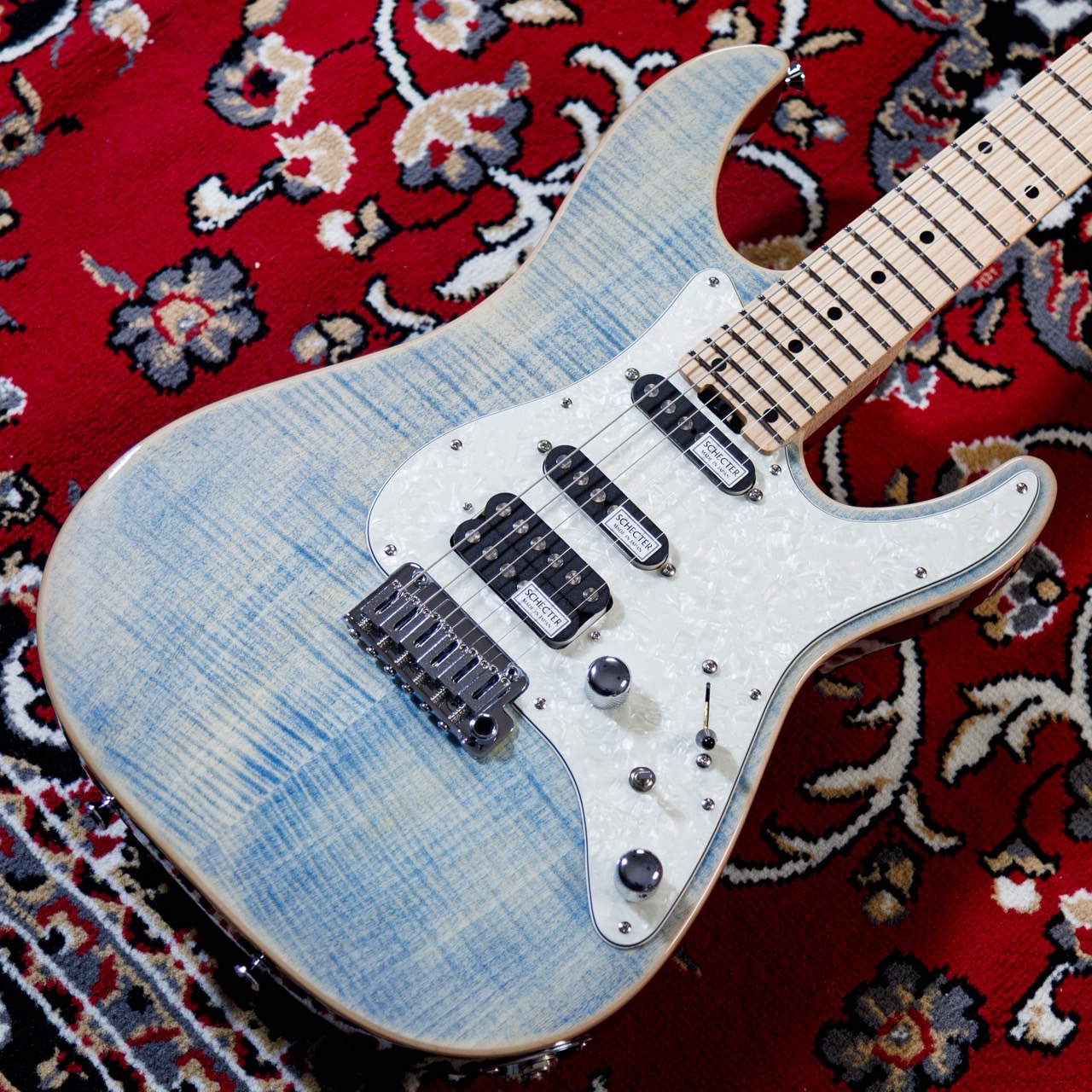 SCHECTERSD-2-24-AL-VTR-FM-SS Fade Blue Jean