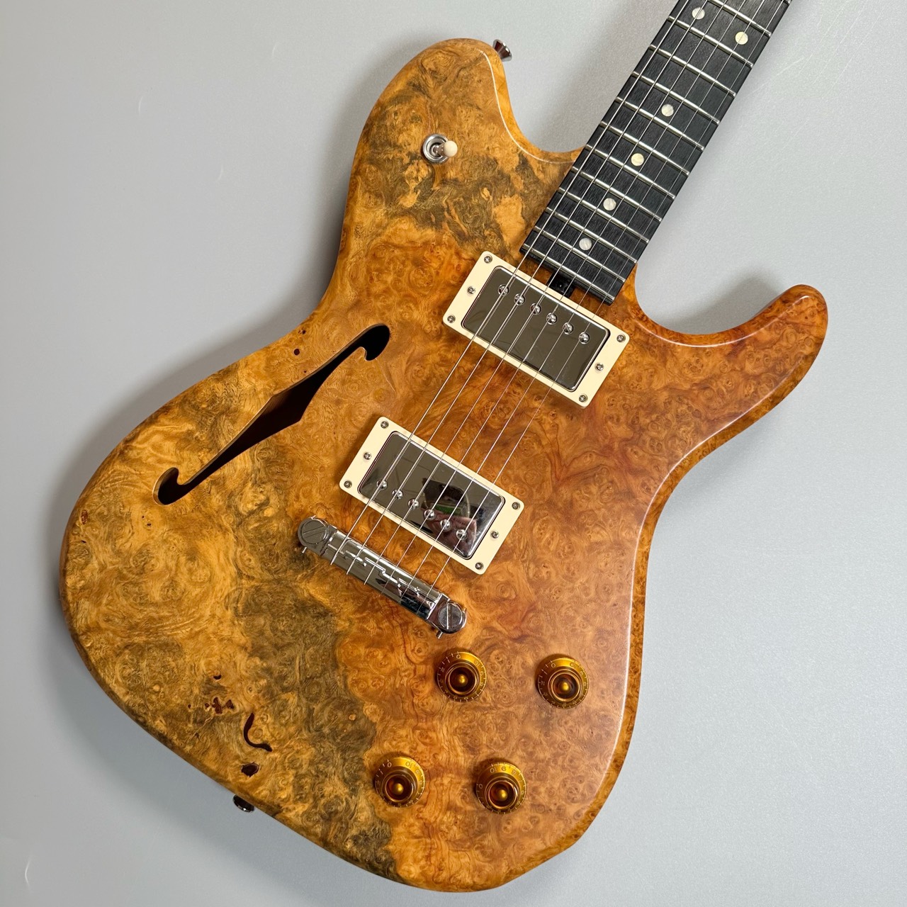 エレキギターALBA HH Hollow Burl Top