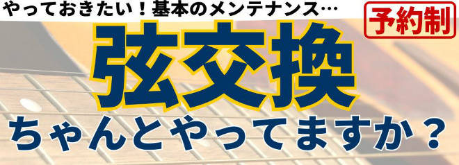 弦交換承っております！メンテナンス等もお気軽にご相談下さい！