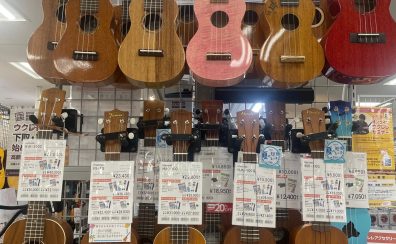 【ウクレレ総合ページ】イトーヨーカドー赤羽店では豊富なラインナップを展示しています！