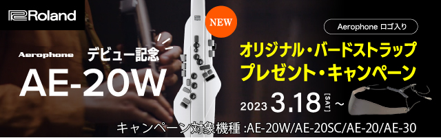 『AE-20W』発売記念！！ 島村楽器イトーヨーカドー赤羽店ではAE-20・AE-30の対象商品をご購入いただくともれなく「ロゴ入りオリジナル・バードストラップ」をプレゼント！！ 数に限りがございますので、ご検討中のお客様はお見逃しのないようお願い致します！（無くなり次第終了となります。） ＜キャン […]