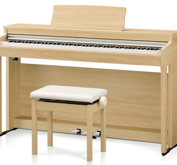 CN201<br />
グランドピアノのタッチ感を再現する、レスポンシブ・ハンマー・アクションⅢを搭載。木製ではなく樹脂の鍵盤ですが、しっかりしたタッチ感が得られます。<br />
また、音源にはカワイの最高峰コンサートグランドピアノ「SK-EX（シゲルカワイ）」や、「EX」の音をサンプリングにて搭載。世界的なコンクールでの上位入賞者も使用するピアノの音色を、ご自宅で手軽に楽しめます。<br />
さらに、今回新たにBluetoothオーディオを搭載。お持ちのスマホやタブレットと接続して、CN201のスピーカーとして再生することができます。<br />
￥132,000（税込）