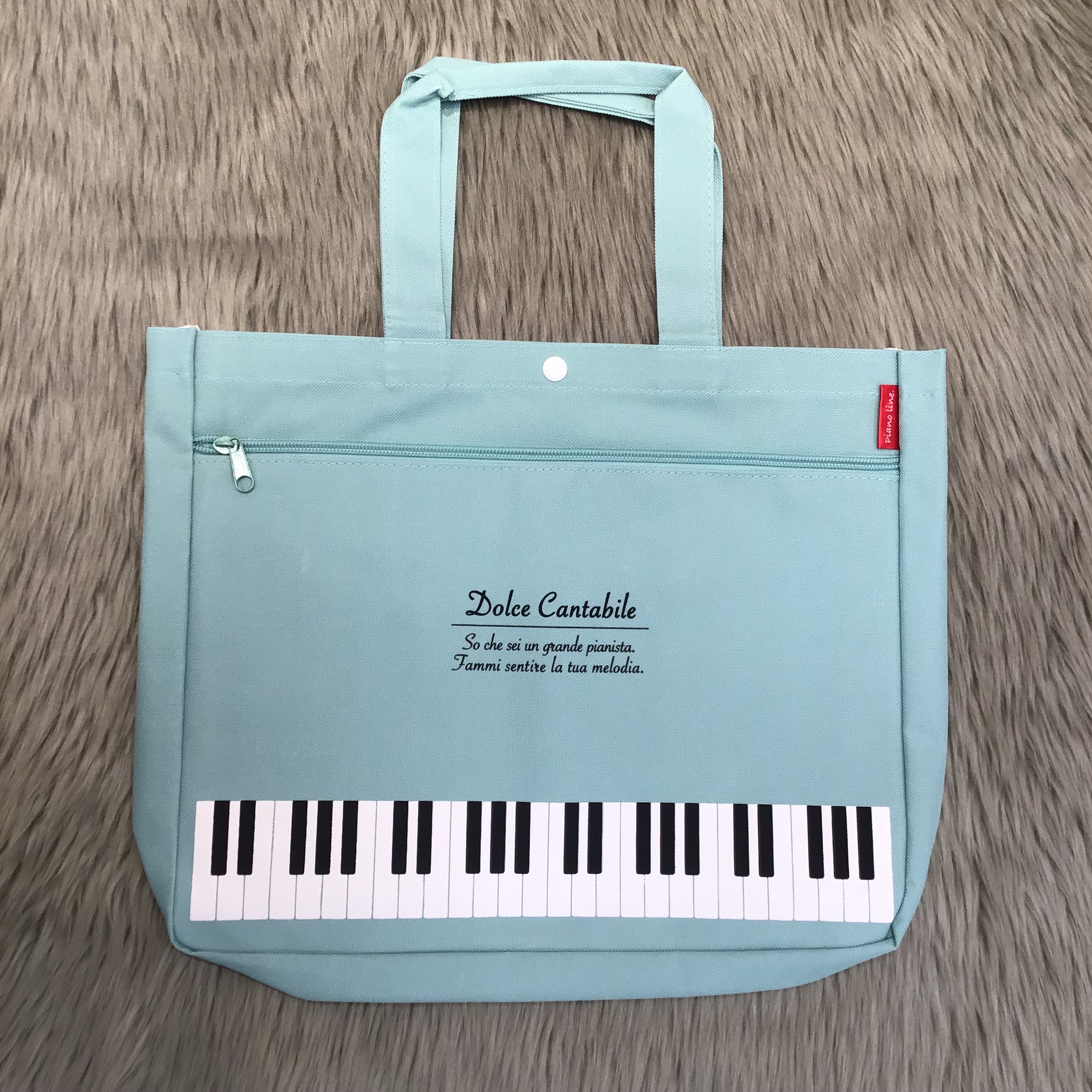 力匠　(Piano line)0128402　ファスナーポケット付き横型トート / ミントグリーン