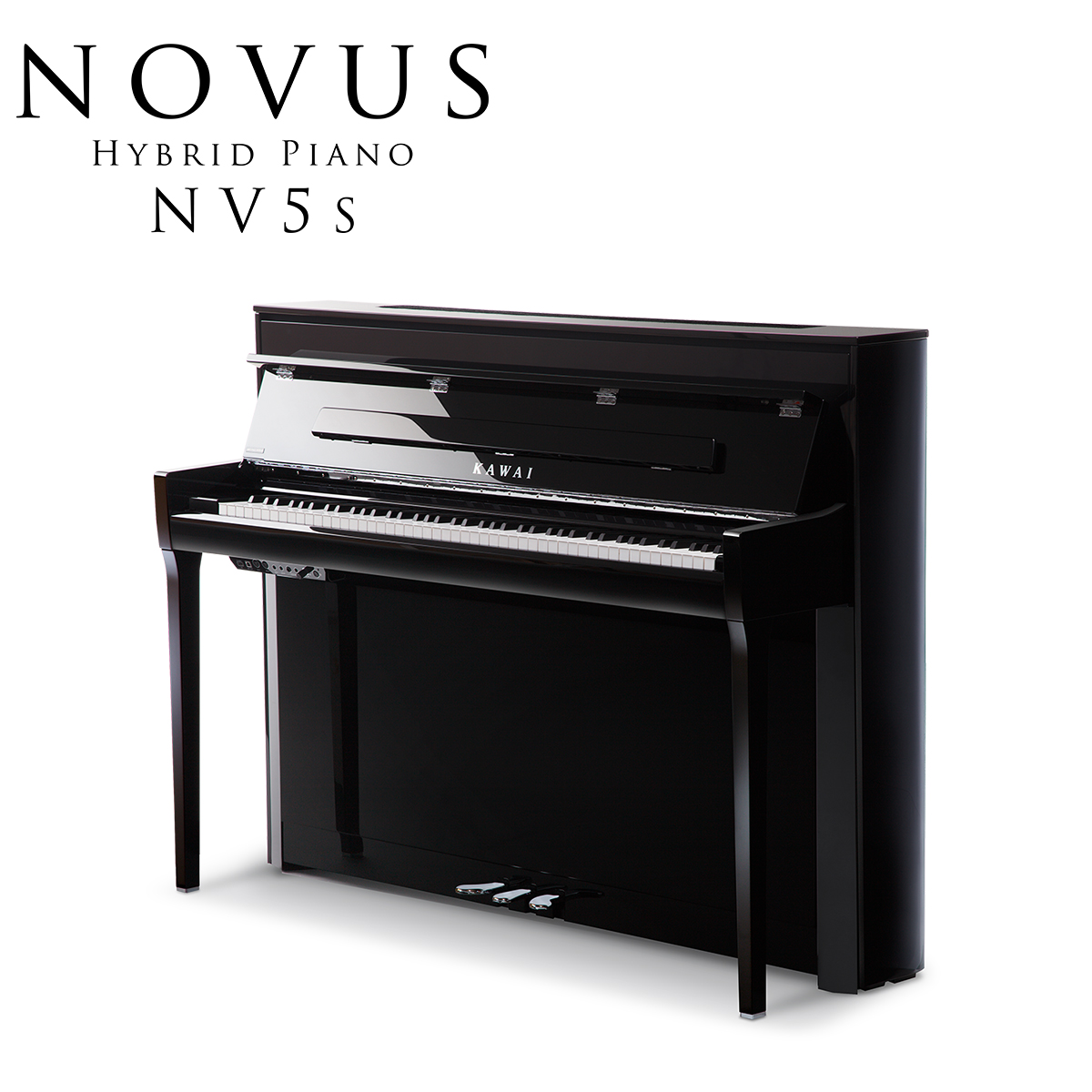 レッスン向けハイエンド・ハイブリッドピアノ・アップライトピアノタッチ・響板搭載NOVUS NV5S	