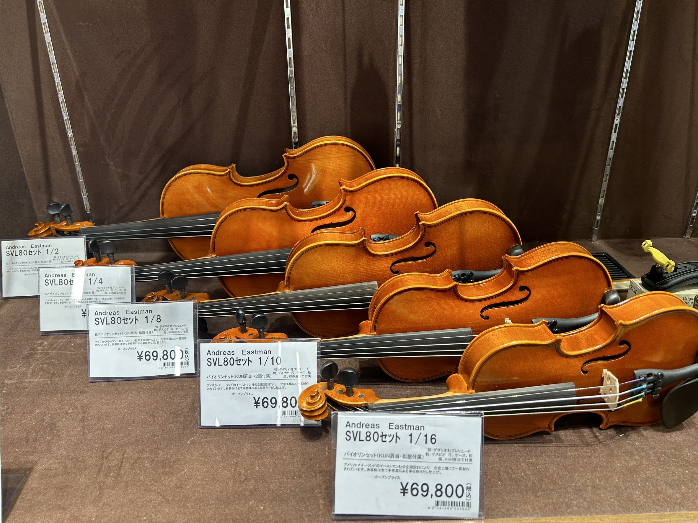 分数バイオリンAndreas Eastman SVL80セット
