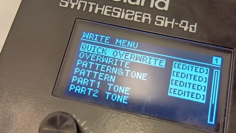 ③トーン/パターンの保存に、QUICK OVERWRITE 機能を追加しました。