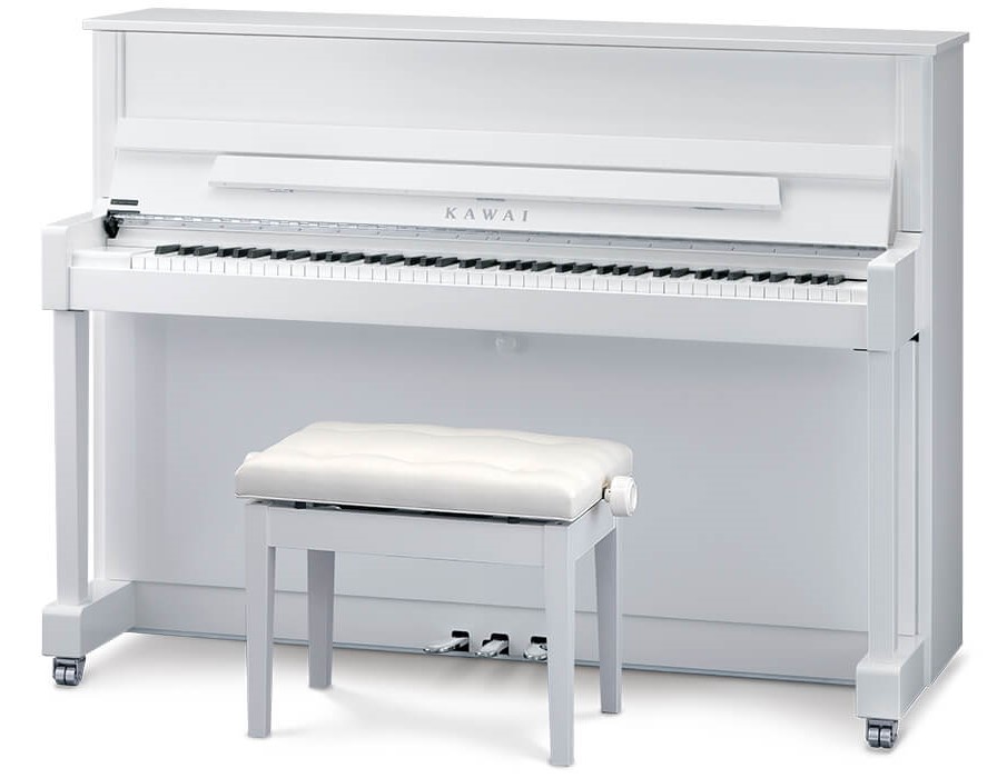 アップライトピアノ【在庫限りの特別特価】KAWAI K-114SX SW スノーホワイト艶出し仕上げ
