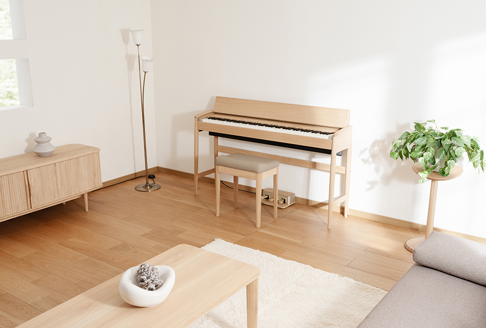 インテリアに美しくなじむ電子ピアノ「きよら」 2025年にシリーズ10周年を迎えた、Rolandとカリモク家具のコラボモデル「KIYOLA（きよら）」。 電子ピアノとしての本格的な演奏性はもちろん、美しい天然木と家具のように上質なデザインが魅力。 最新モデル「KF-20」では、ピアノ音源と鍵盤タッチ [&hellip;]