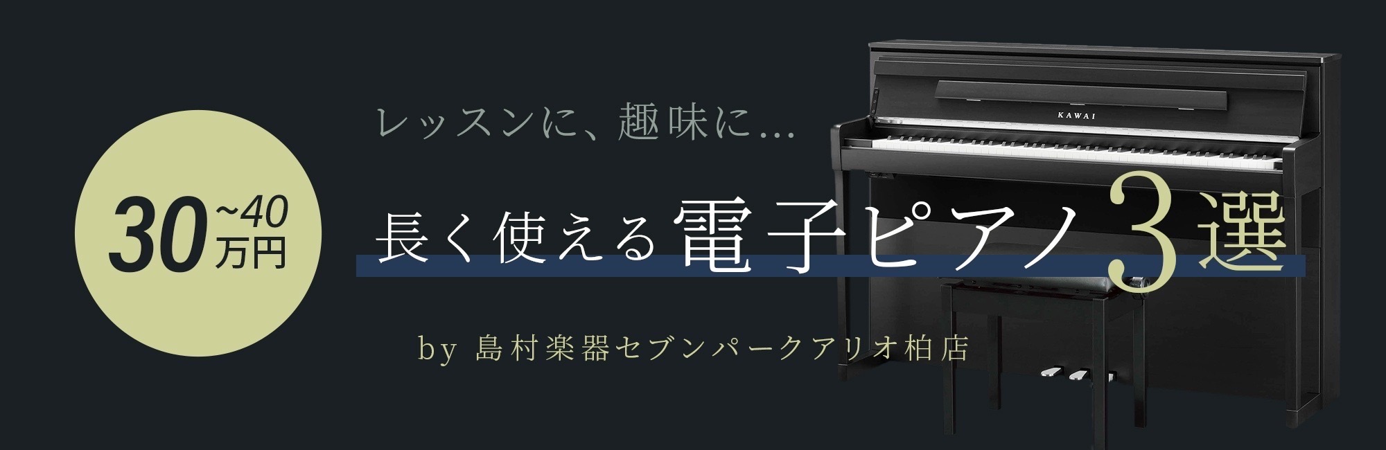 レッスンに趣味に・・・長く使えるハイエンド電子ピアノ(30～40万円）3