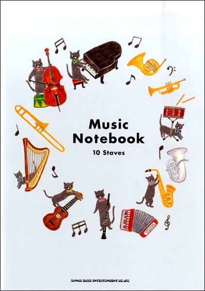 【音楽ノート】かわいい猫の音楽ノートが入荷しました！