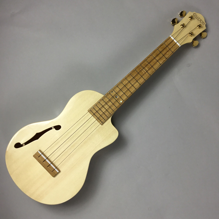 *雪のように白いQUIAM（クワイアン）ウクレレ、冬の訪れとともに入荷！ **Ezo's Ukulele Through neck Custom Fホール 北海道産エゾマツ単板を使用し、削り出しのワンピース構造 [!!贅沢にオールエゾマツを使用!!]し、Fホールを採用したウクレレは優れた音域バランス […]