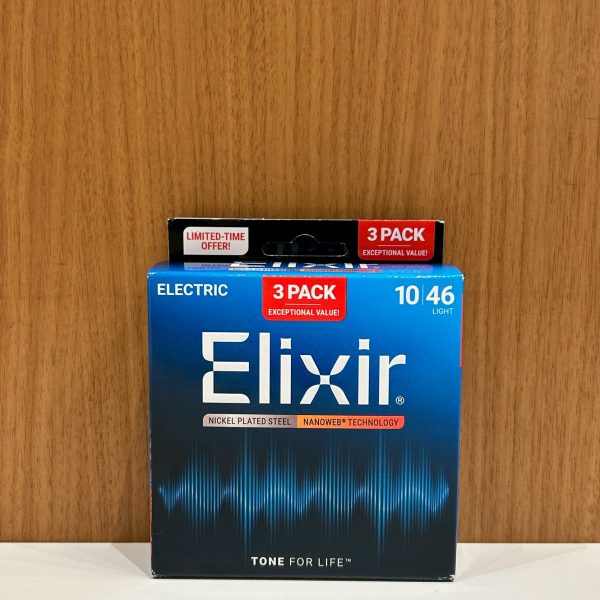 ● エリクサー NANOWEB ライトゲージ（10-46）<br />
【こんな方におすすめ】 <br />
・ロック、ポップス、フュージョンなど幅広いジャンルで1セットで対応したい方 <br />
・弦交換の頻度を減らしつつ、安定した音と手触りをキープしたい方<br />
￥4,980(税込)
