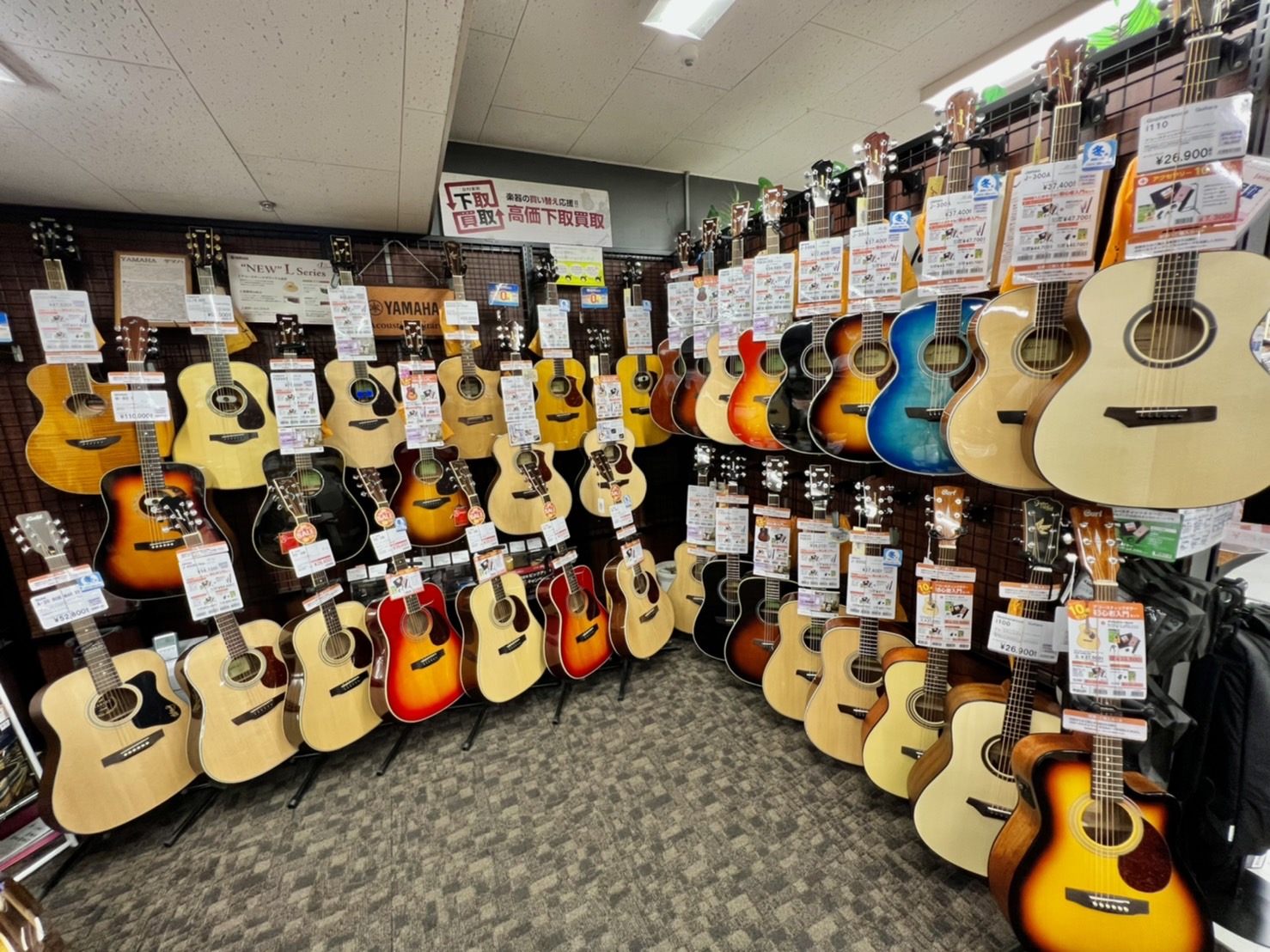 【アコースティックギター総合】初心者応援！常時120本以上の展示ございます！アコースティックギターをお探しなら島村楽器千葉店へ！