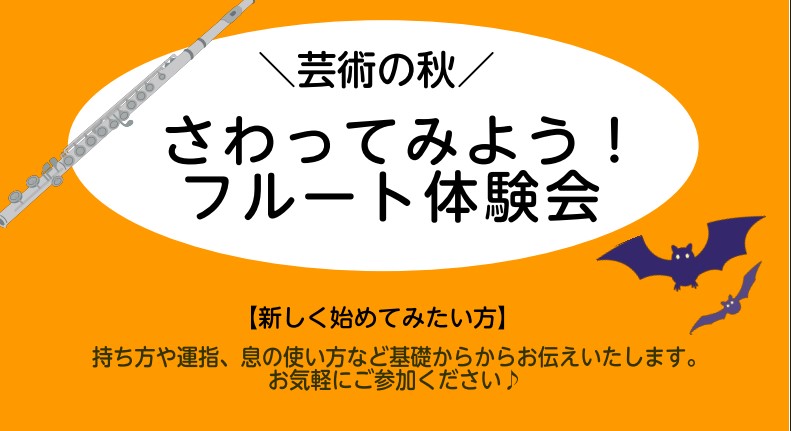 CONTENTS初めての方もお気軽にご参加いただけるフルート体験会です！体験会詳細フルート教室のご案内インストラクター紹介レッスン案内初めての方もお気軽にご参加いただけるフルート体験会です！ こんにちは！フルートインストラクターの船山です！こちらでは10月の体験会をご案内いたします。 フルートが全く […]