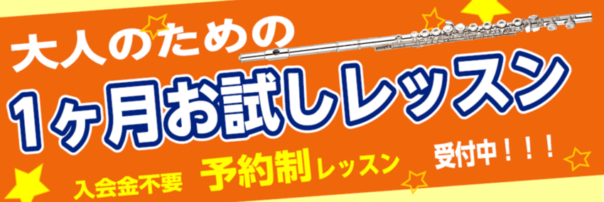 まずは1ヶ月間お試し！フルート教室｜印西市・白井市・我孫子市