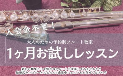 まずは1ヶ月間お試し！フルート教室｜印西市・白井市・我孫子市