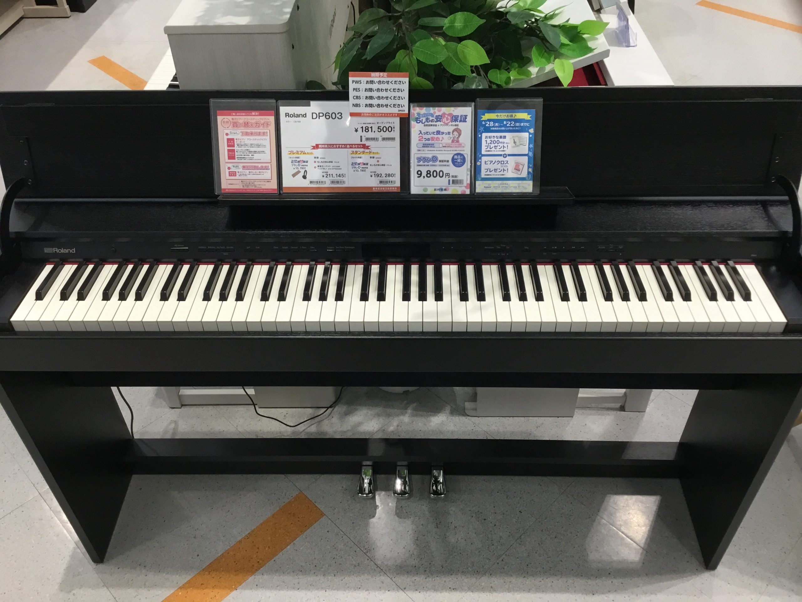 展示中の電子ピアノ ローランド Dp603 千葉県 印西 白井 松戸 島村楽器 イオンモール千葉ニュータウン店