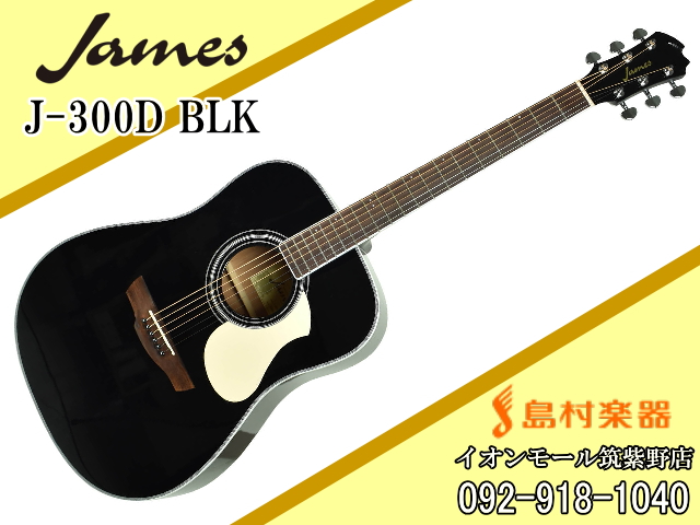 *James J-300D BLK(ブラック) **主な特徴 大型のDスタイル・ボディから響く、まさにアコースティックギターというサウンドが魅力です。]]ベーシックモデルながらサウンドを追求し、シトカスプルース単板をトップに採用。]]クラスを超えた、本格的なサウンドが楽しめます。]]また、豊富なカラ […]
