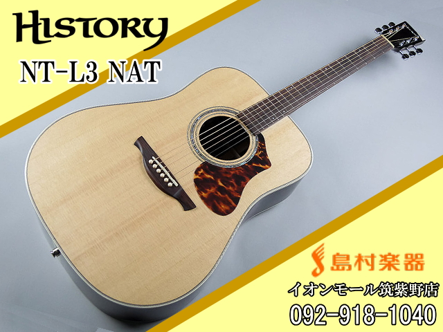 HISTORY NT-L3 NAT アコースティックギター/PU搭載【ヒストリー】