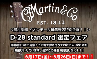 【6/17(金)～6/26(日)選定フェア開催】Martin D-28 standard マーチン ニッパチ アコースティックギター