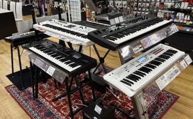 シンセサイザーをお探しなら当店へ!各種シンセ、ステージキーボード取り揃えています!