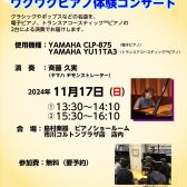 【11.17】きいてなるほど！ワクワクピアノ体験コンサート