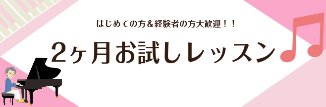 【2ヶ月お試しレッスン】予約制♪大人のためのピアノ教室