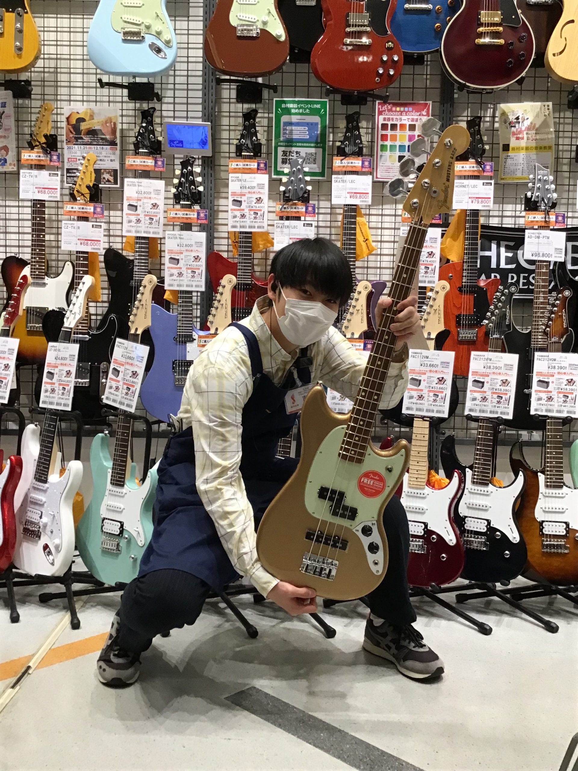 *Fender Mustang Bassが入荷です！ **カラーはFiremist Gold |*メーカー|Fender| |*品番|Mustang Bass PJ PF| |*メーカー希望小売価格|¥97,900| |*販売価格(税込）|[!¥88,110!]| ***特徴 ムスタングベースは小ぶ […]