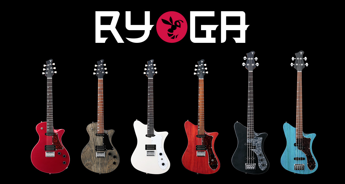 【エレキギター】RYOGAからお手頃価格のギター・ベースが6月27日に新発売致します！